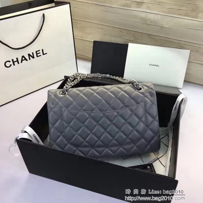 香奈兒CHANEL 升級版A1113全新經典小羊皮金銀鏈條單肩斜挎包 DSC1765